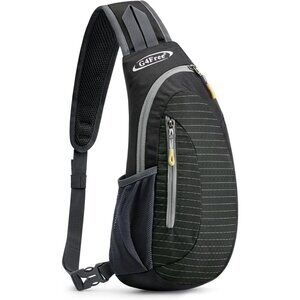 Women's Black Small Lightweight Chest Shoulder Bags Travel Cross Body Backpack